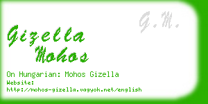 gizella mohos business card